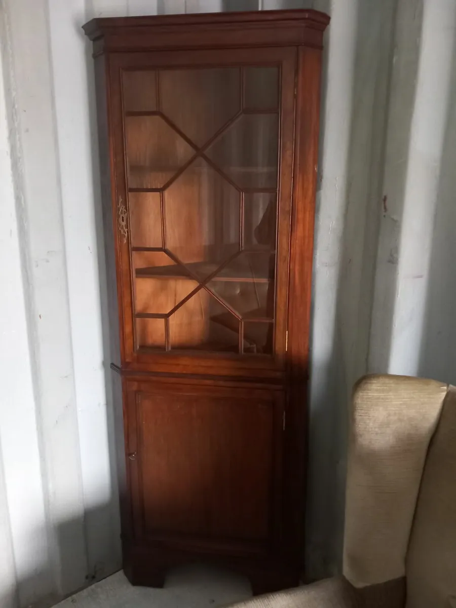 Corner Mahongany Cabinet - Image 1