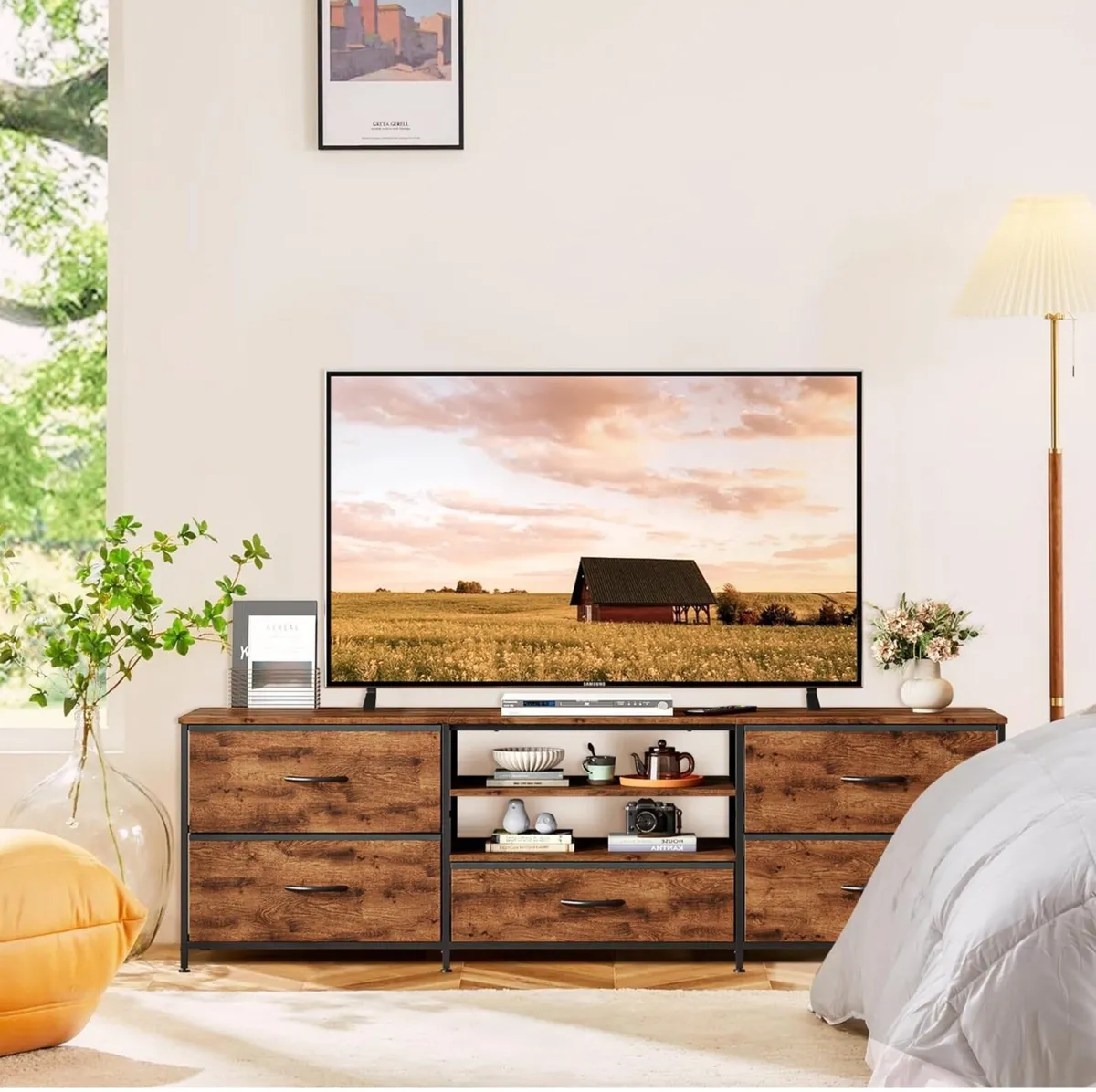 TV Stand Cabinet, TV Unit TV Console Table with 5 - Image 2
