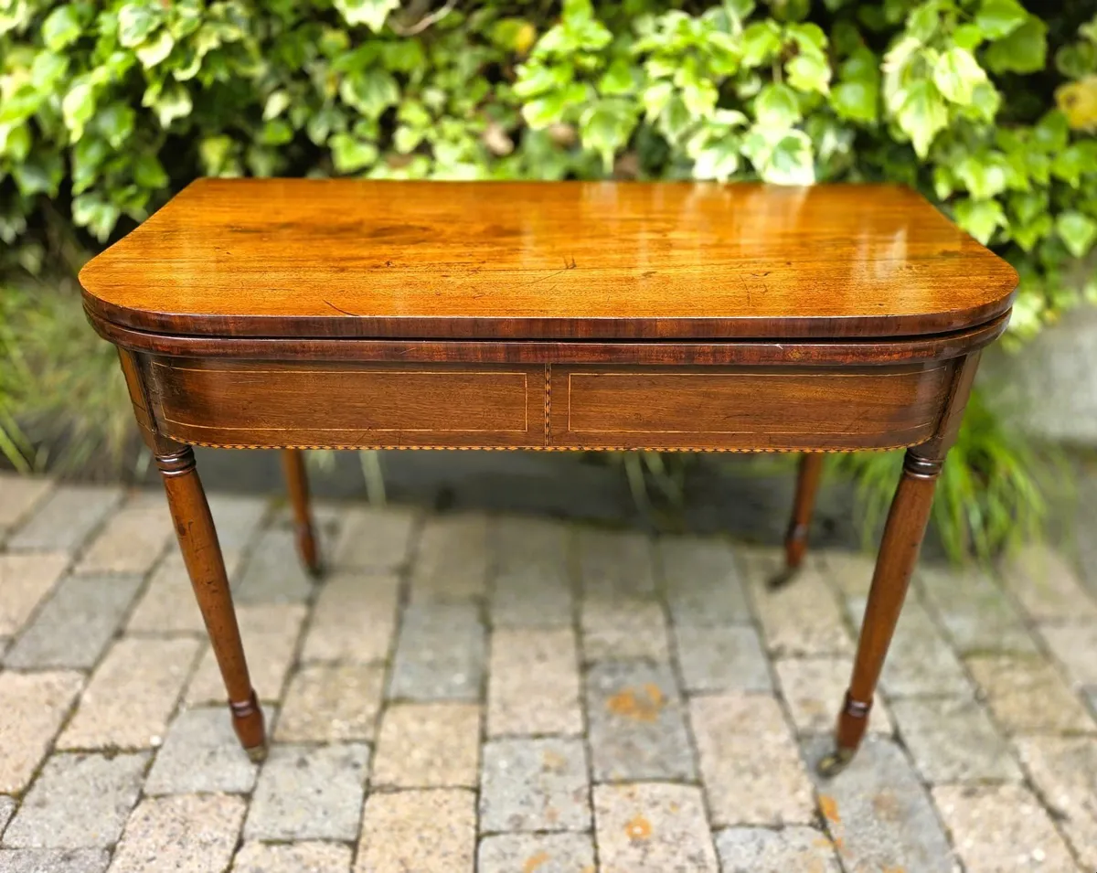 Georgian Turnover Tea Table- Circa 1820 - Image 1