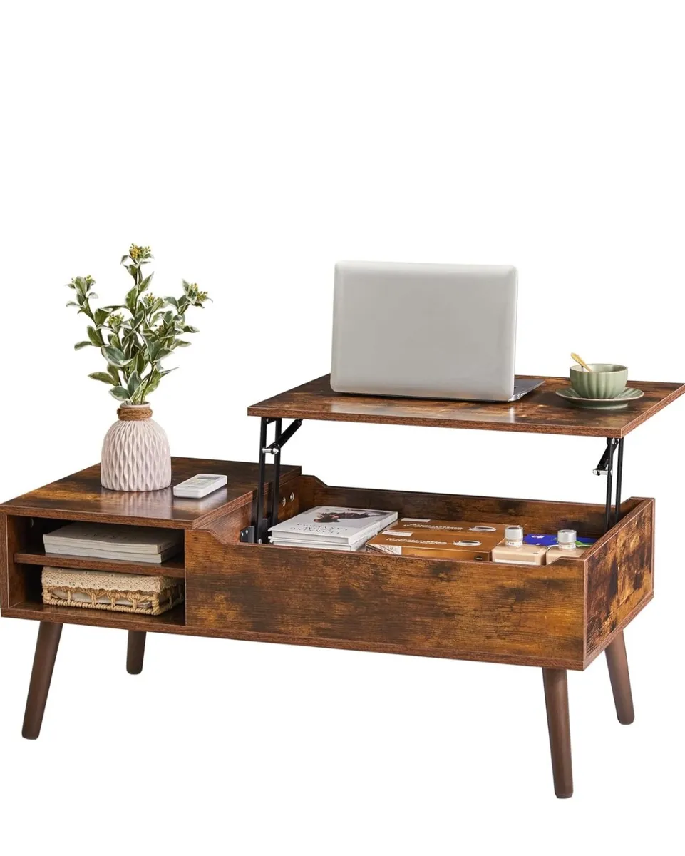 Coffee Table, Lift Top Coffee Table with Hidden Co - Image 4