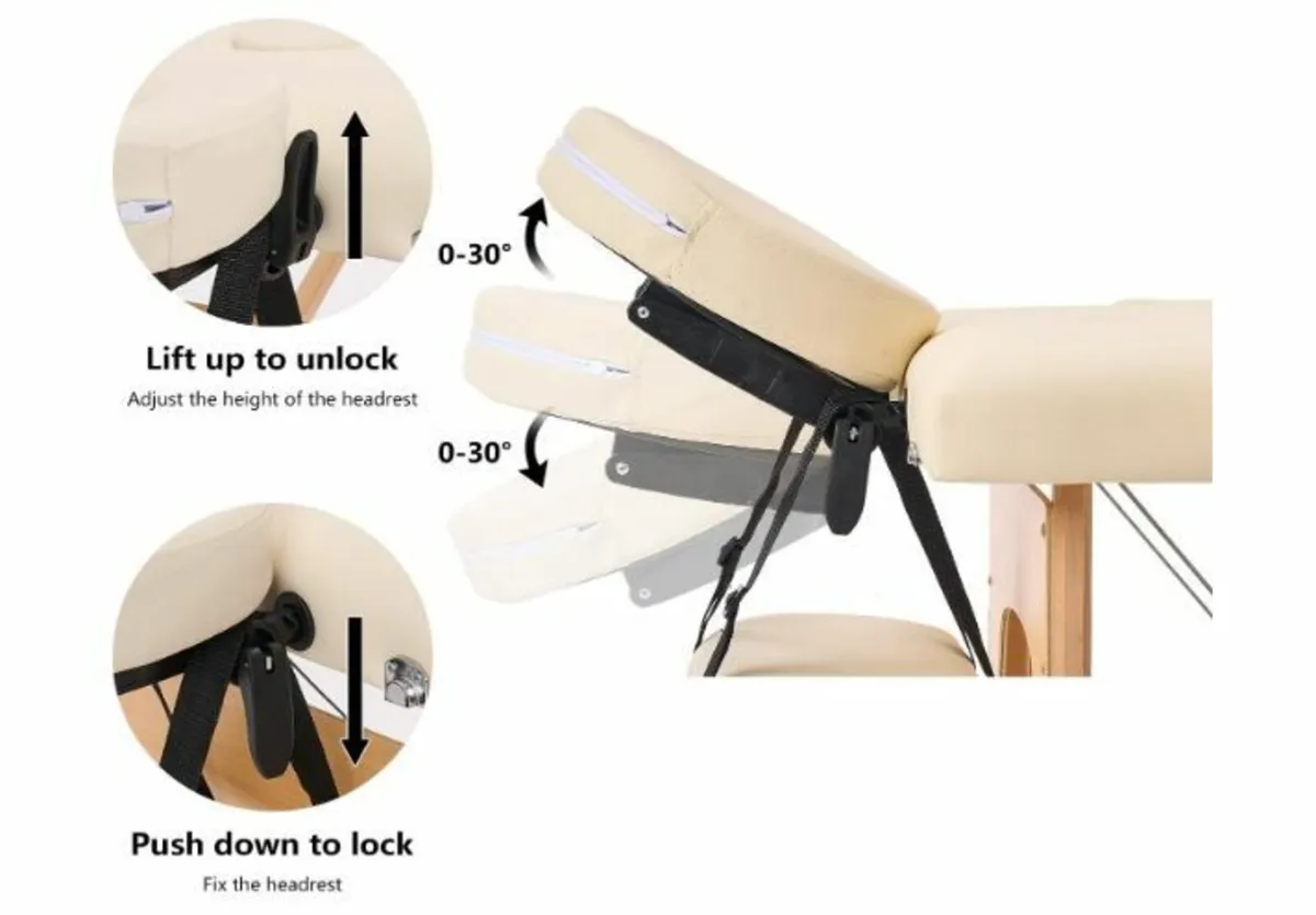 Folding Massage Table 2 Zone Massage - Image 2