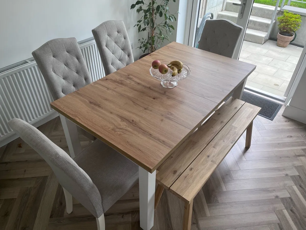 Extendable Kitchen Table Dining Table - Image 1