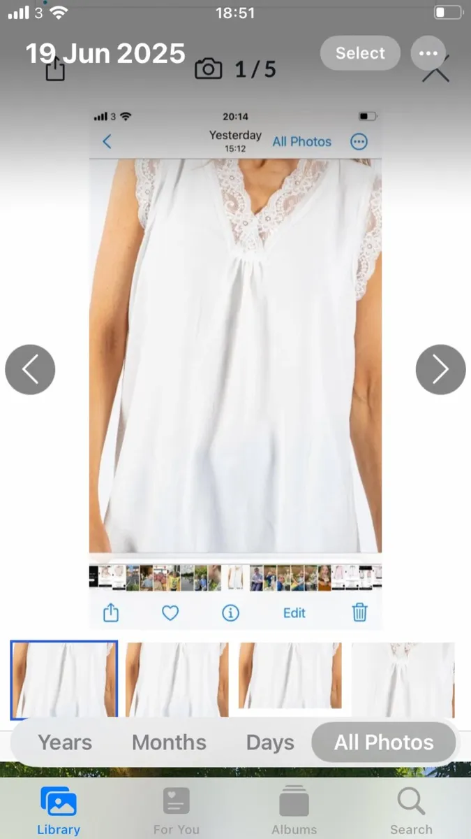 Ladies Lace Trimmed Vest Top - Image 2