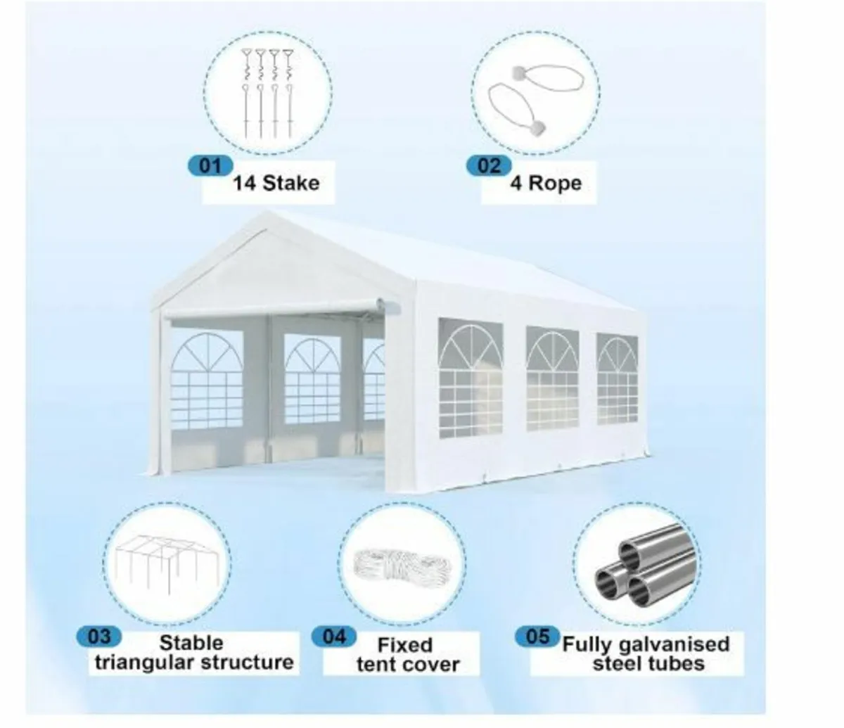 Gazebo 3 x 6, Party Tent, 3 x 6 cm, Waterproof - Image 3
