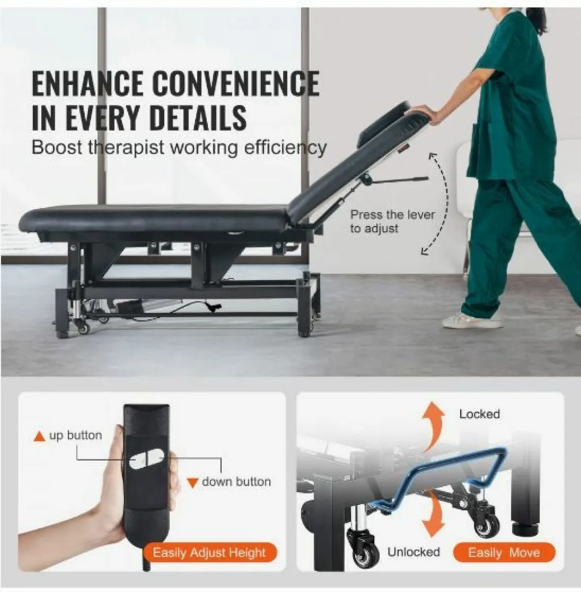 Electric Massage Table Height Adjustable - Image 2