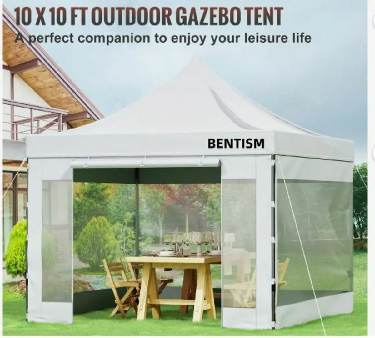 10 x 10 FT Pop Up Canopy Tent, Outdoor - Image 3
