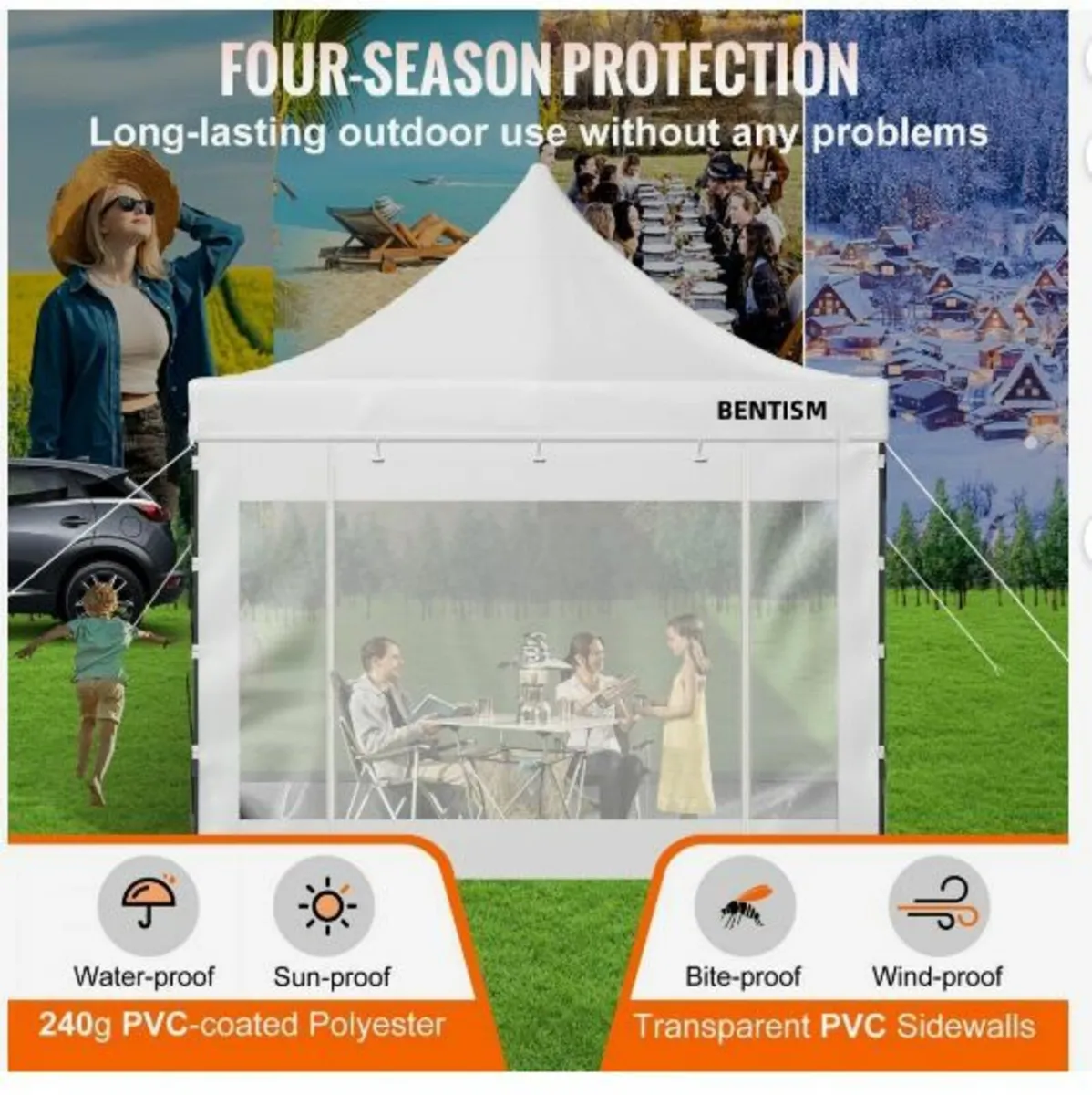 10 x 10 FT Pop Up Canopy Tent, Outdoor - Image 4