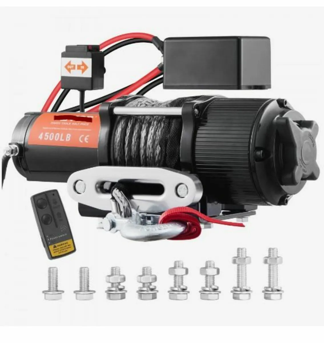 Electric Winch, 12V 4500 lb Load Capacity - Image 1