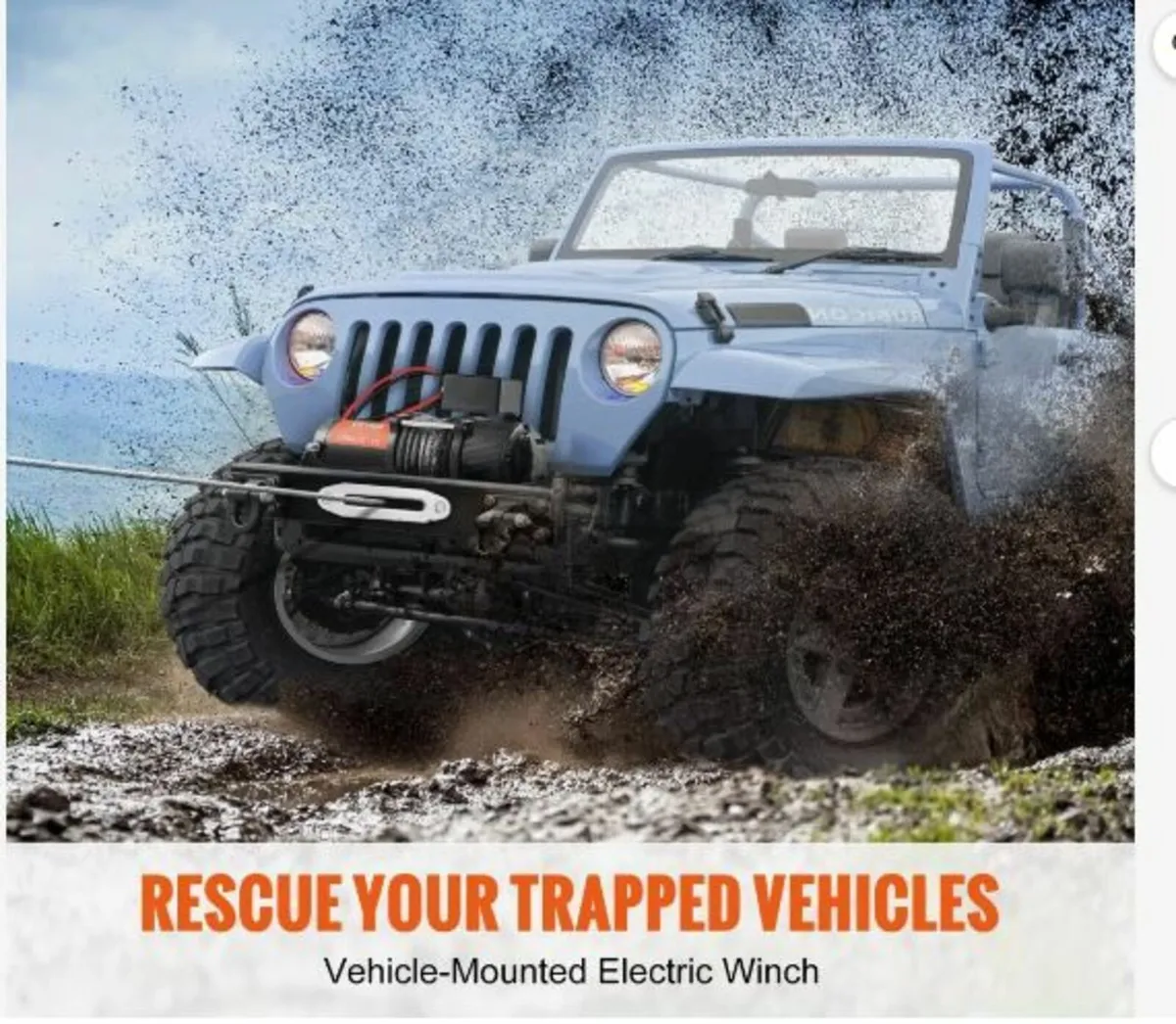 Electric Winch, 12V 4500 lb Load Capacity - Image 2