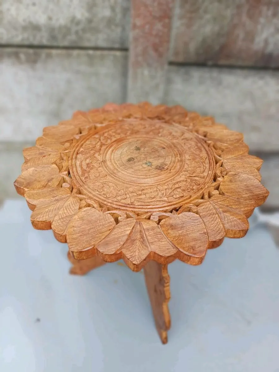 Vintage Indian Side Table - Image 2