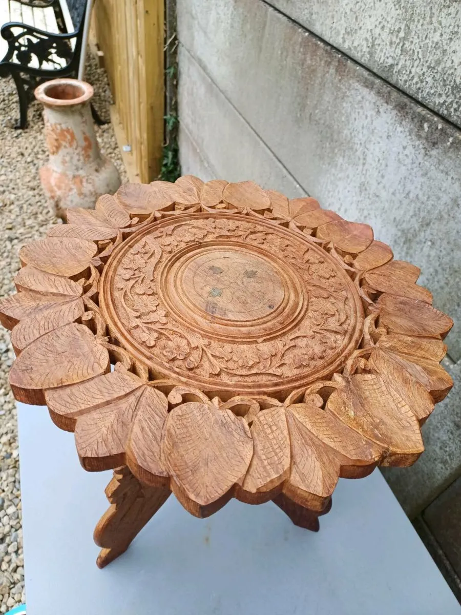 Vintage Indian Side Table - Image 3