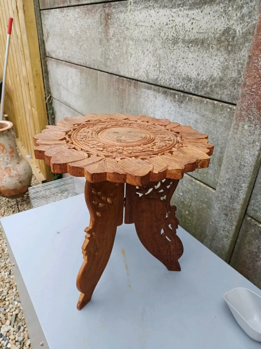 Vintage Indian Side Table - Image 4