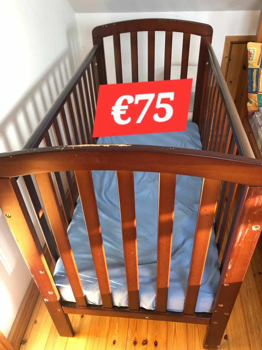 Furniture: Baby Cot (with mattress), Dining Table - Image 1