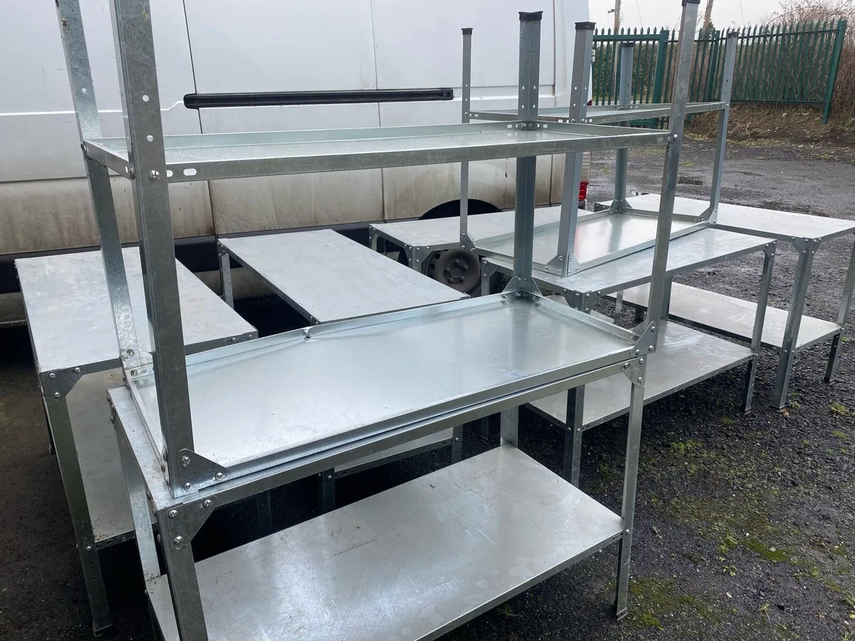 Light metal galvanised tables - Image 1