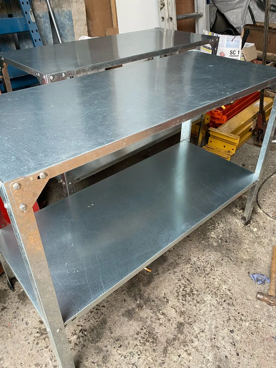 Light metal galvanised tables - Image 2