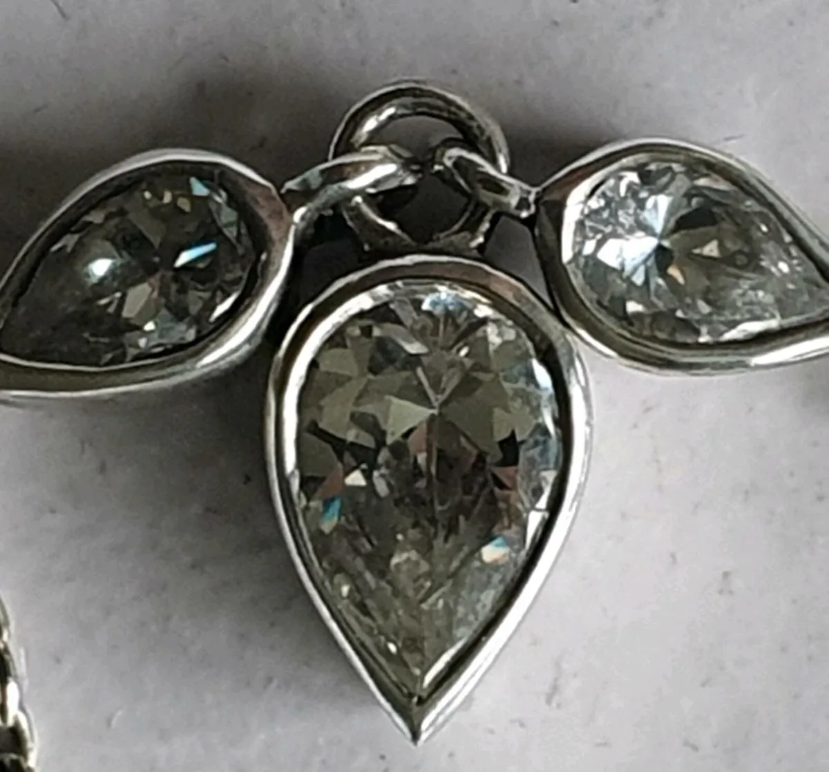 925 Silver and Crystal Necklace - Image 2
