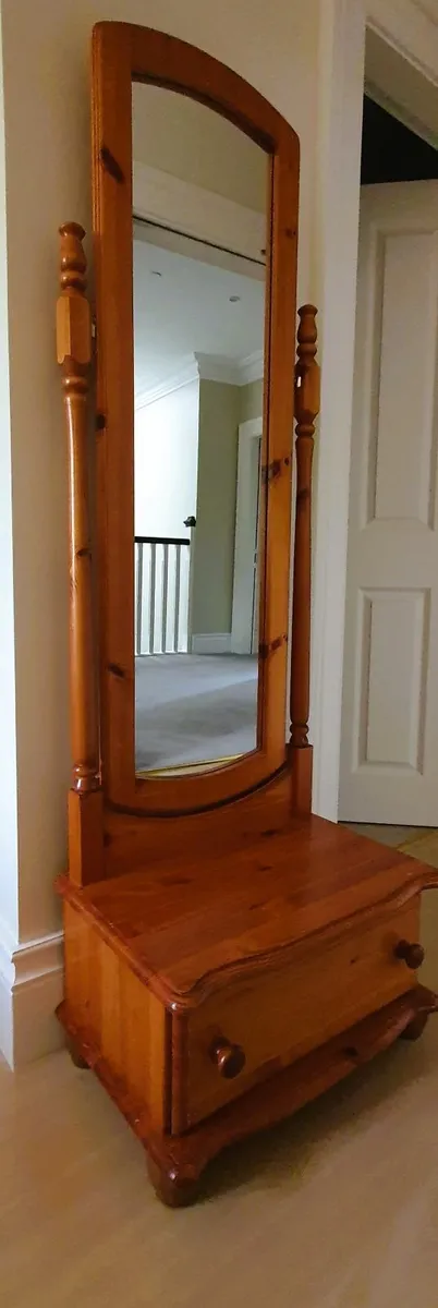 Cheval Mirror with Drawer - Image 1
