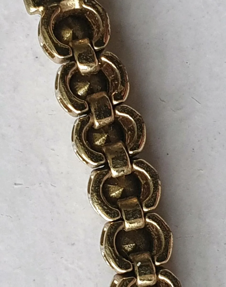 Vintage 'Monet' Tennis Bracelet - gold tone - Image 4
