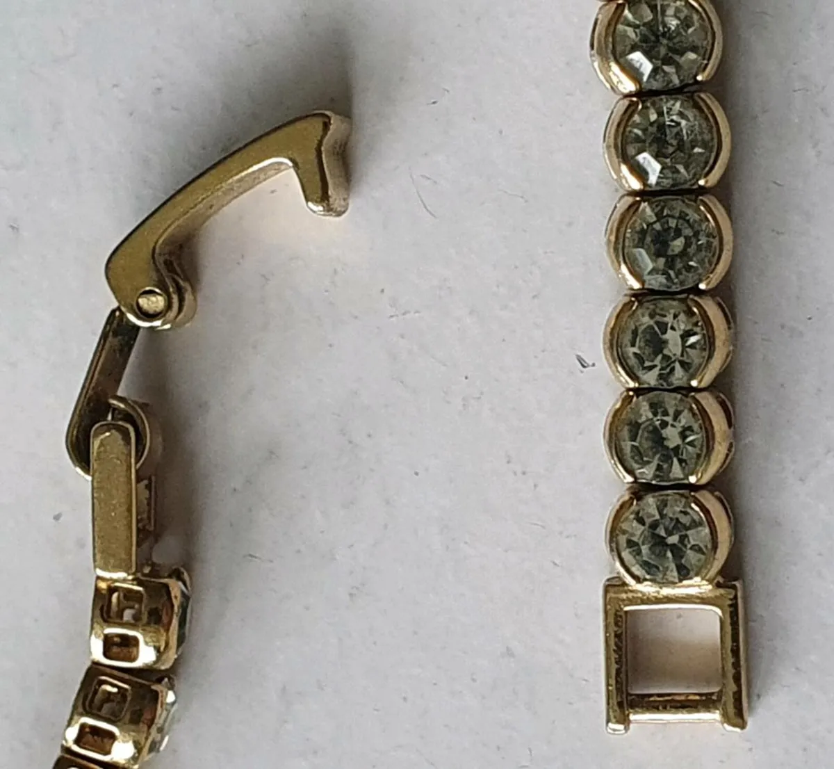 Vintage 'Monet' Tennis Bracelet - gold tone - Image 3