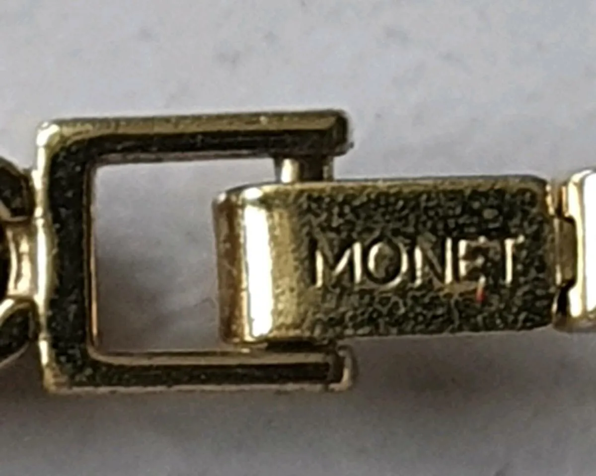 Vintage 'Monet' Tennis Bracelet - gold tone - Image 2