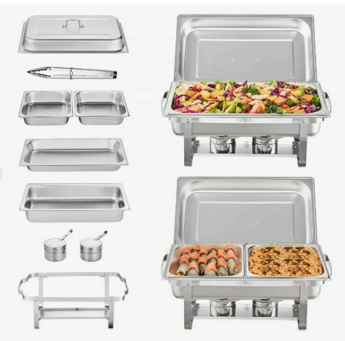 2-Pack Rectangle Chafing Dish Set 2 - Image 1
