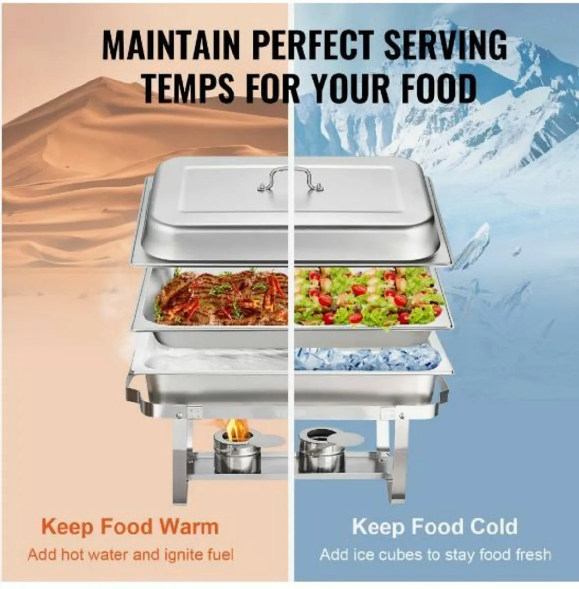 2-Pack Rectangle Chafing Dish Set 2 - Image 4