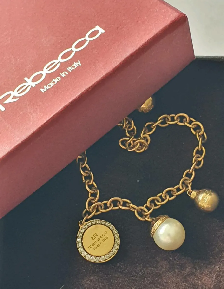 'Rebecca' Italy Gold Tone Bracelet - Image 1