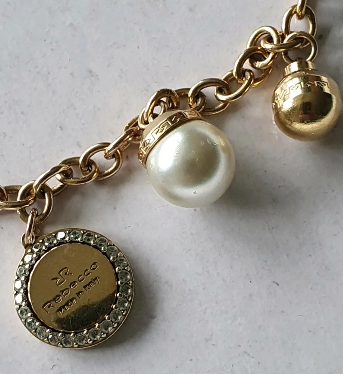 'Rebecca' Italy Gold Tone Bracelet - Image 2