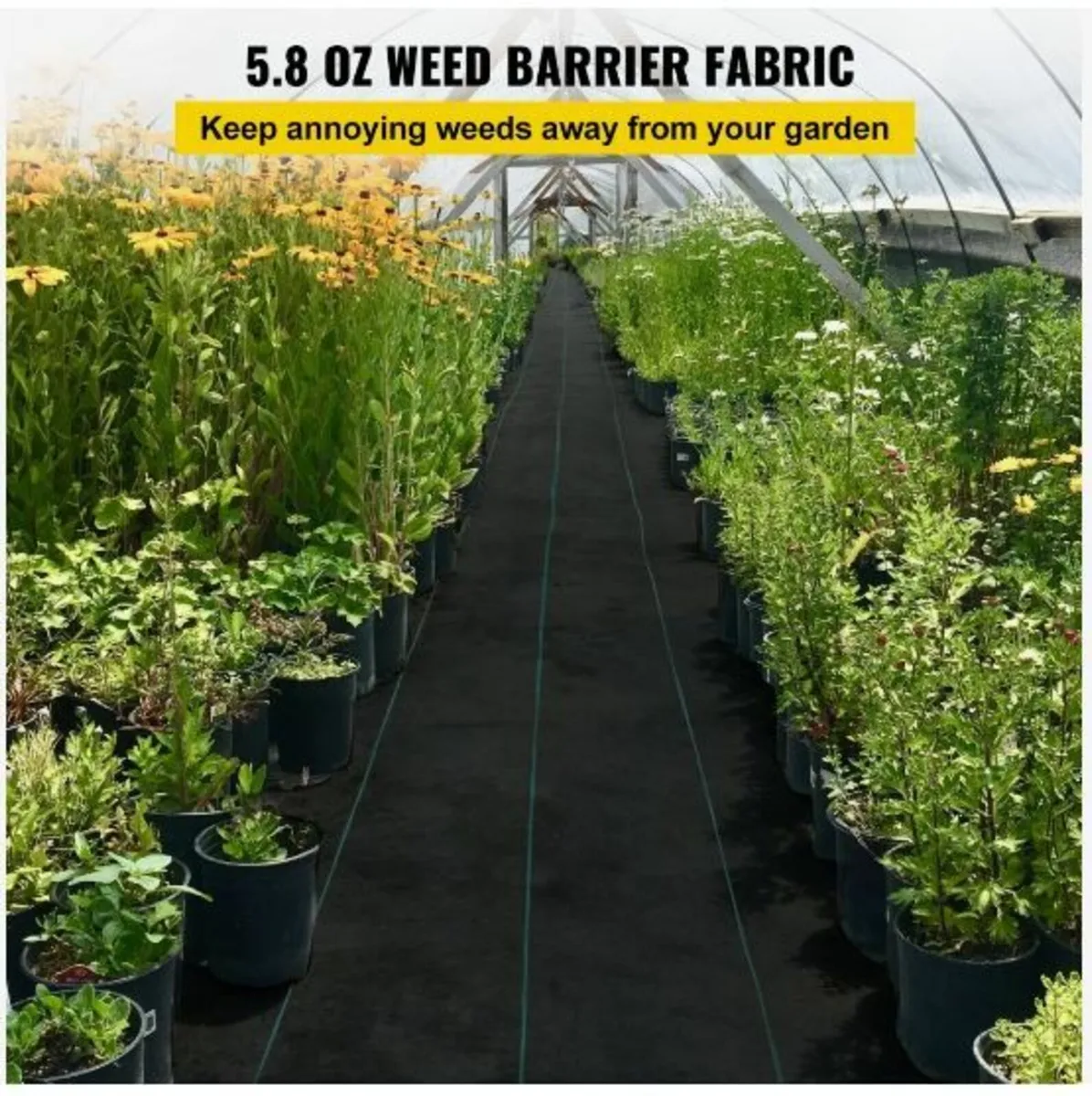 Weed Barrier, 5.8oz Landscape Fabric, 3ft x 300ft - Image 2