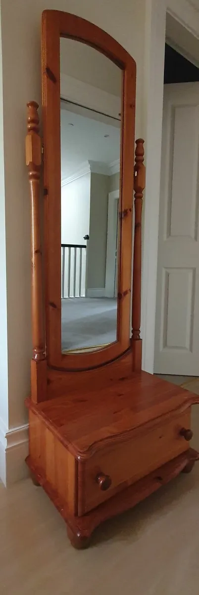 Cheval Mirror with Drawer - Image 2