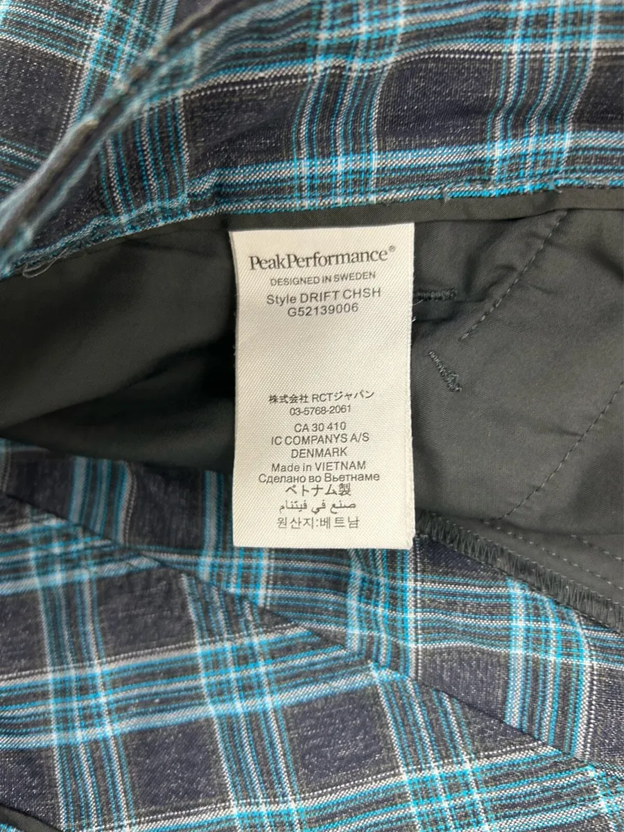 Peak Performance Check Shorts Mens Large W35 - Image 3