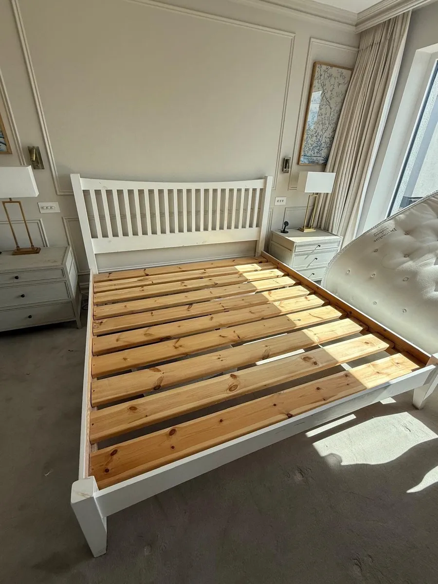 Super King white Bed frame - Image 1