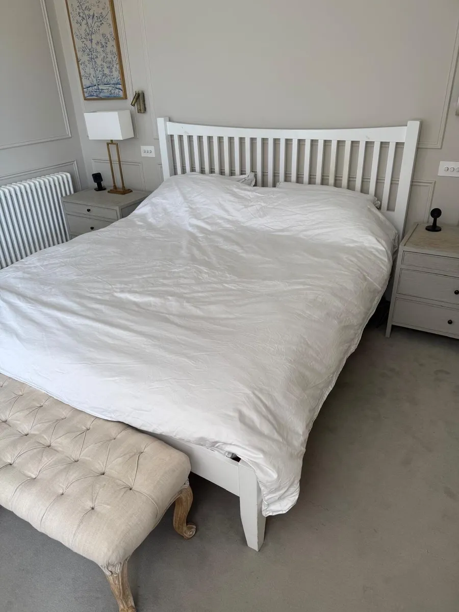 Super King white Bed frame - Image 2