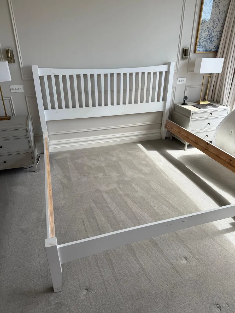 Super King white Bed frame - Image 4