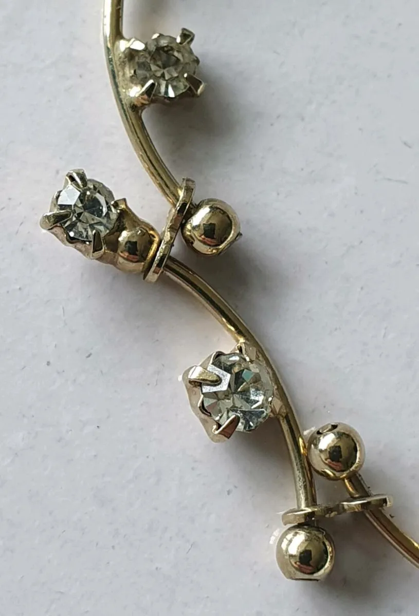 Vintage 'Monet' Gold Tone & Crystal Bracelet - Image 2