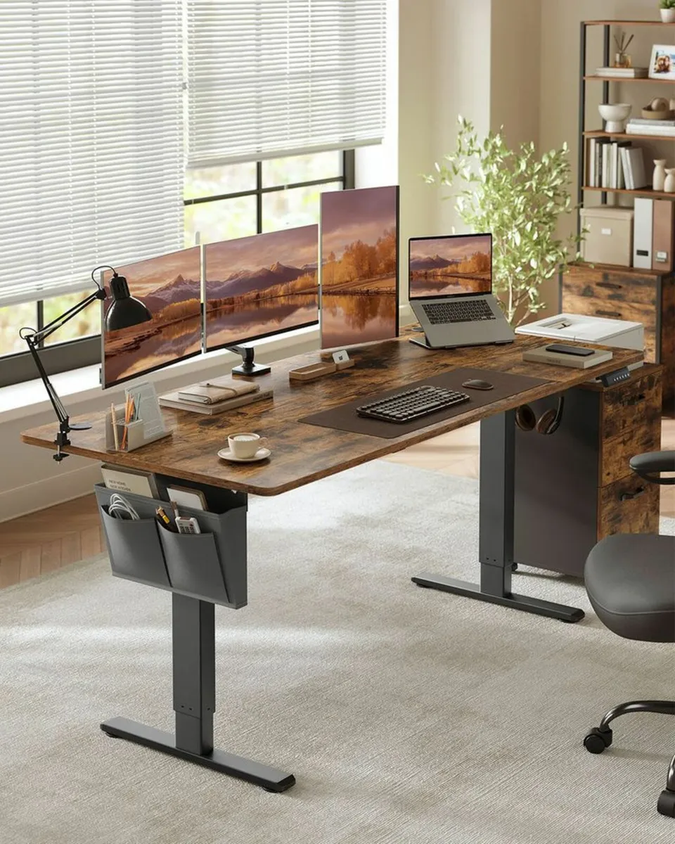 Electric Height Adjustable Desk 180 x 80 cm XL Vin - Image 2