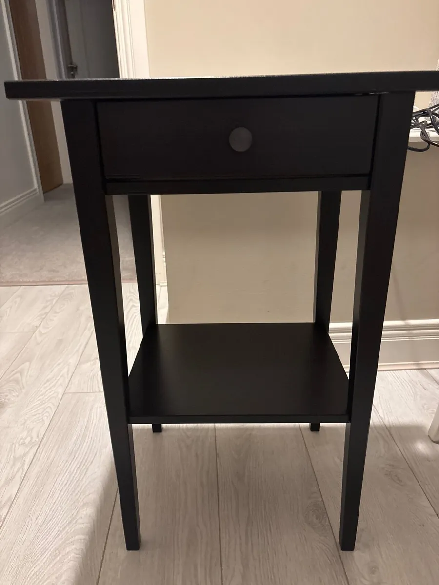 Dark Brown wooden bedside lockers (2) - Image 2