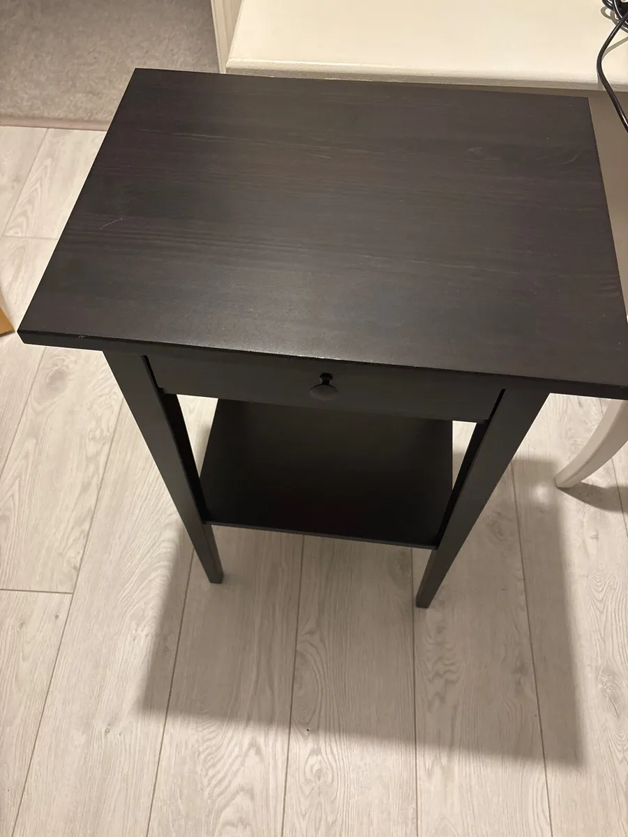 Dark Brown wooden bedside lockers (2) - Image 3