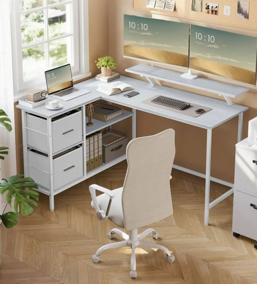 New Office Desk With Monitor Stand - FREE P&P - Image 1