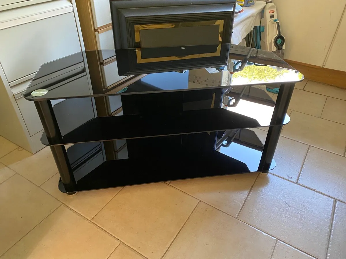 TV Unit Table Stand With Storage Shelves - Image 1