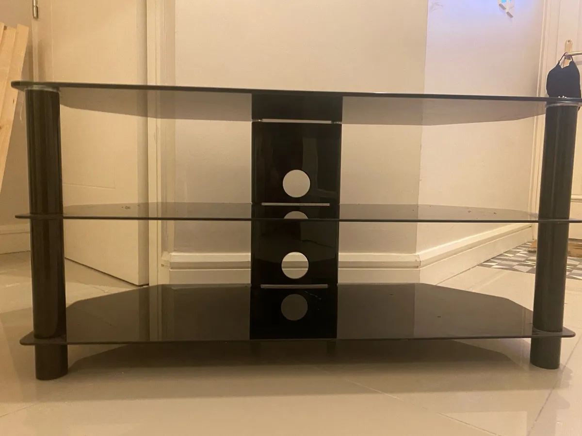 Black Glass TV Stand - Image 3