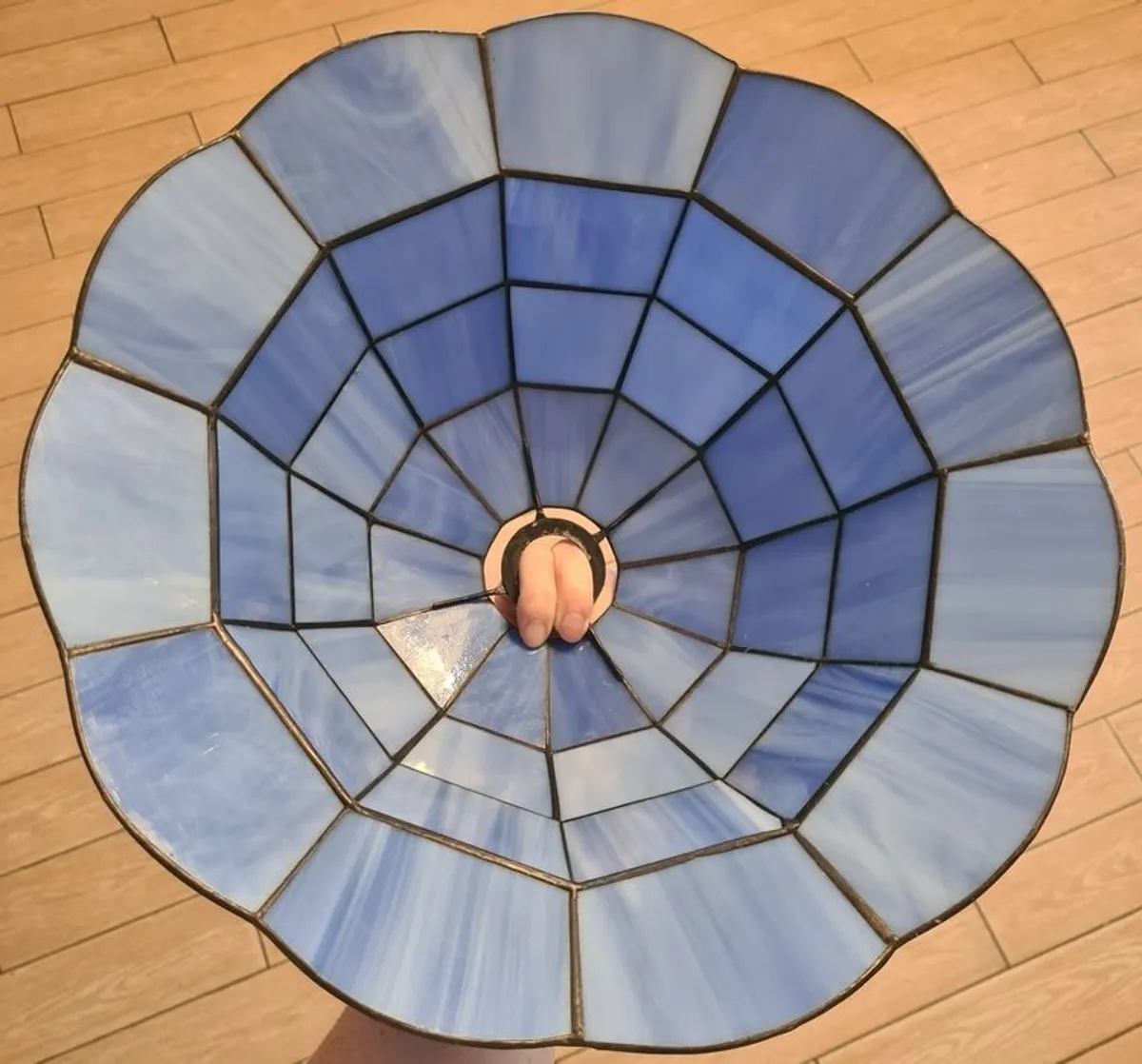 Blue Tiffany Style Lampshade - Image 1