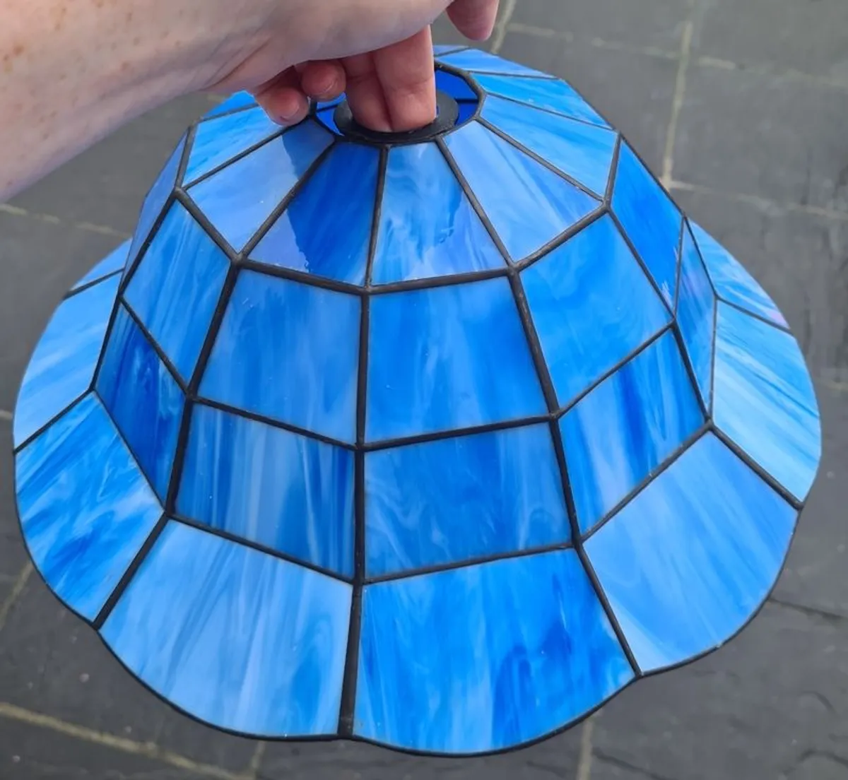 Blue Tiffany Style Lampshade - Image 3