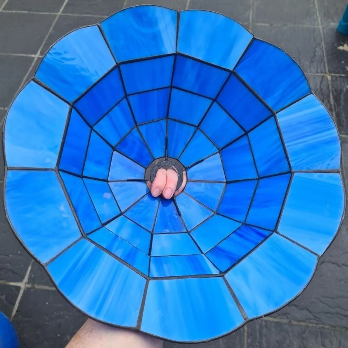 Blue Tiffany Style Lampshade - Image 4
