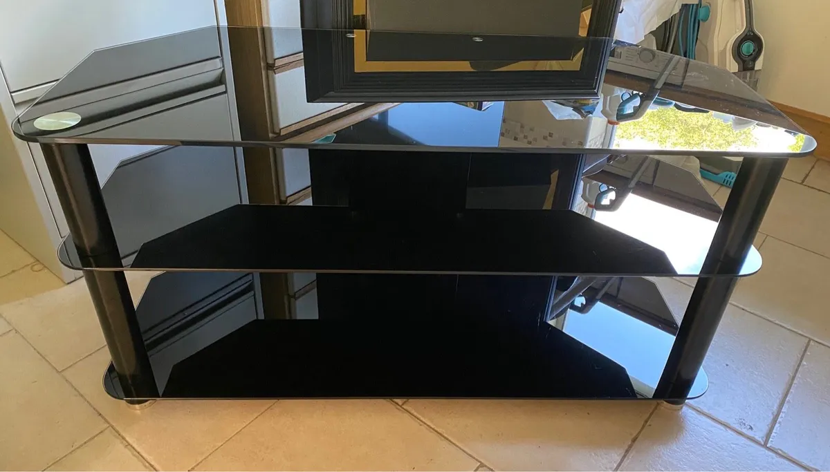 TV Unit Table Stand With Storage Shelves - Image 4