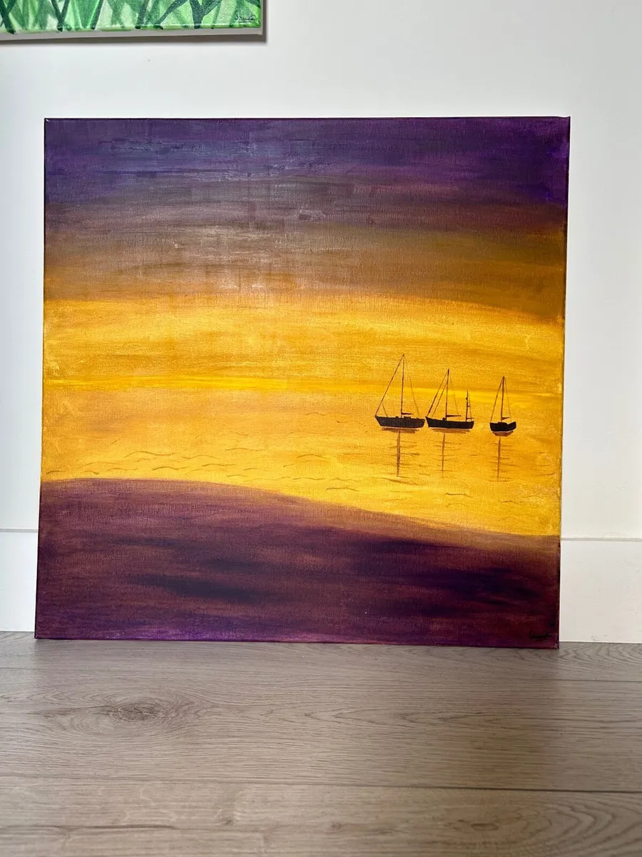 Sailing boats at skerries painting - Image 3
