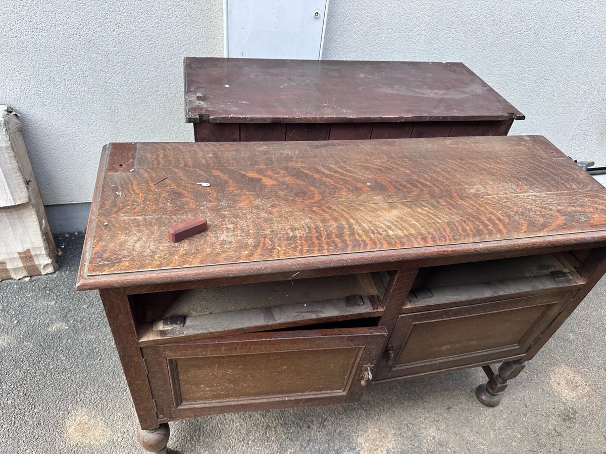 oak side board x 2 - Image 4