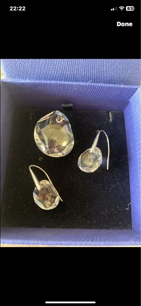 Swarovski Galet Earings and Pendant - Image 1