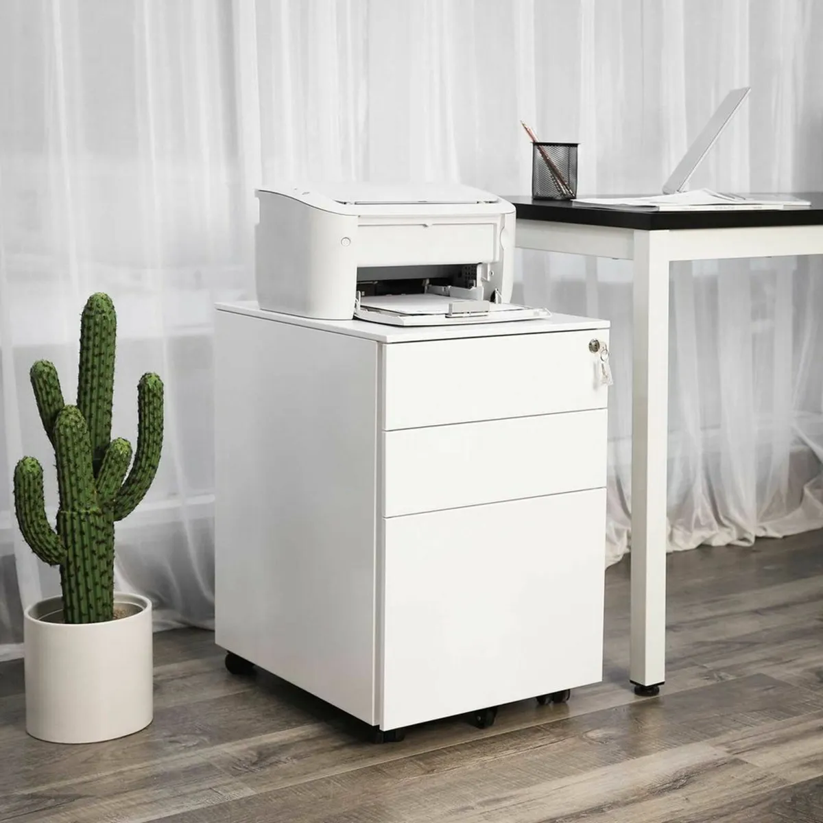 New 3 Drawer Office Desk White - FREE P&P - Image 2