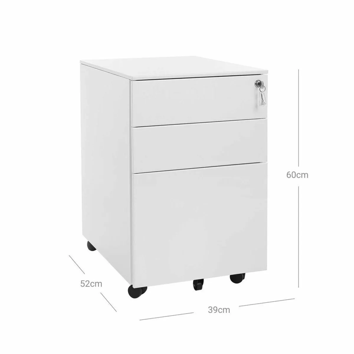 New 3 Drawer Office Desk White - FREE P&P - Image 3